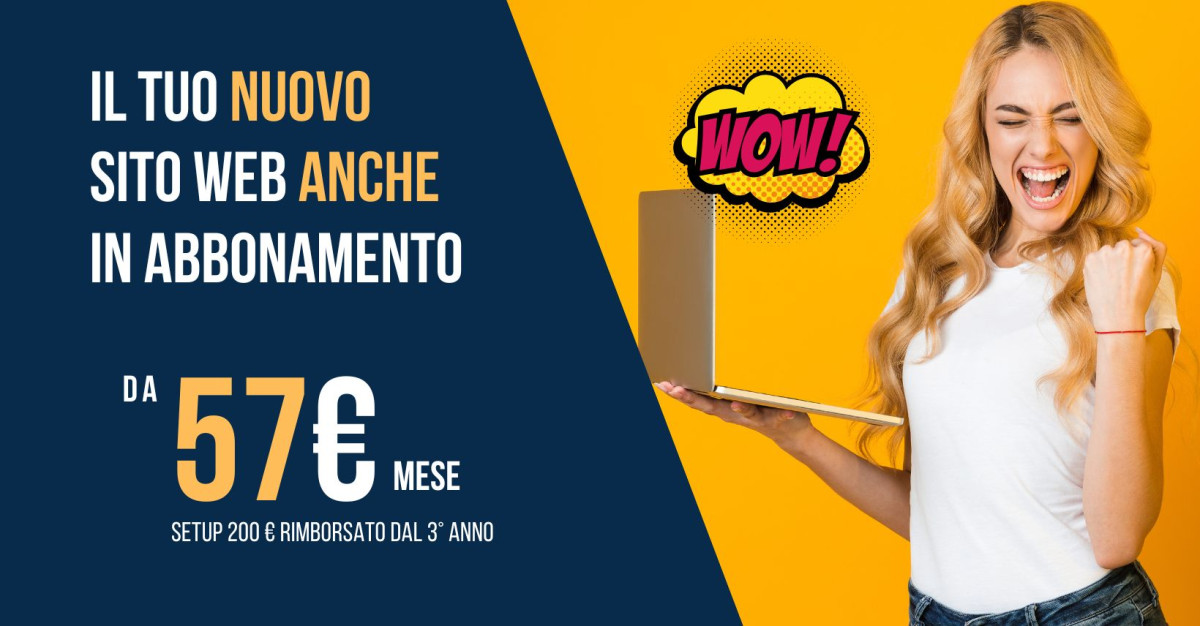 Offerta sito web in abbonamento 57 euro mese